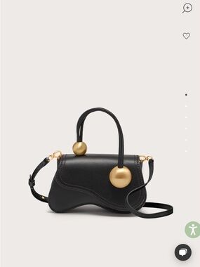 CULT GAIA Black Mini Satchel with Gold Accents NWT
